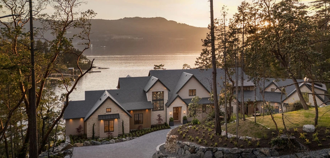 custom built home overlooking the ocean